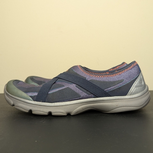 Bzees Naturalizer Sandy Slip On Comfort‎ Sneakers Blue Silver Fabric Womens 8.5M - Picture 4 of 10